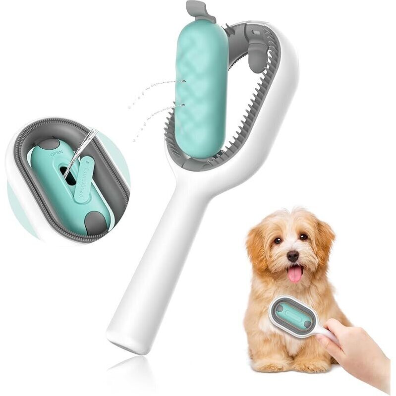 Efficient Pet Hair Removal Brush with Integrated Water Tank