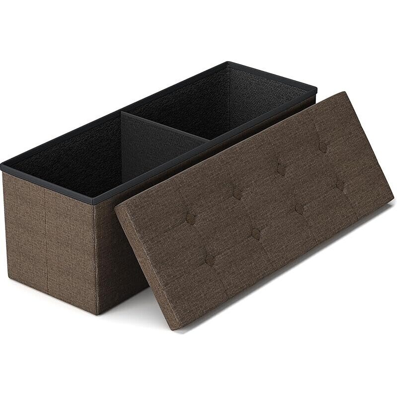 GLAXYFUR 43-in Folding Storage Ottoman Bench - Ultimate Space-Saving Furniture