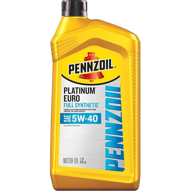 Pennzoil Platinum Euro Full Synthetic 5W-40 Motor Oil - Ultimate Engine Protection