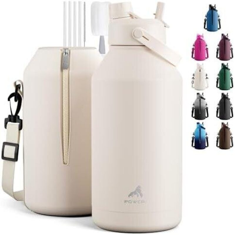64oz Double Lid Leak-Proof Portable Metal Water Bottle - 50% OFF