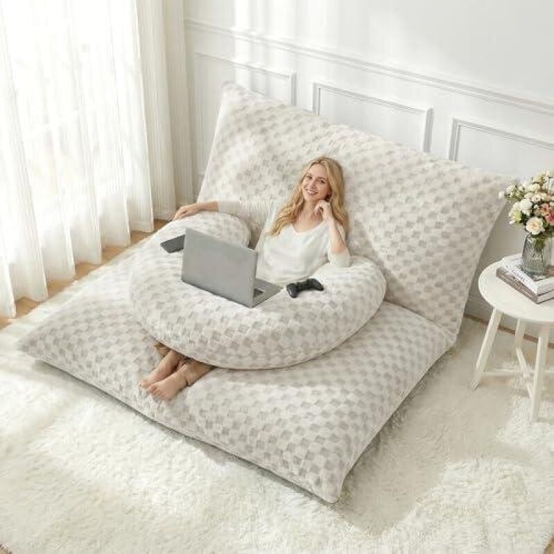52% Off HABUTWAY 3-in-1 Washable Oversized Bean Bag Chair