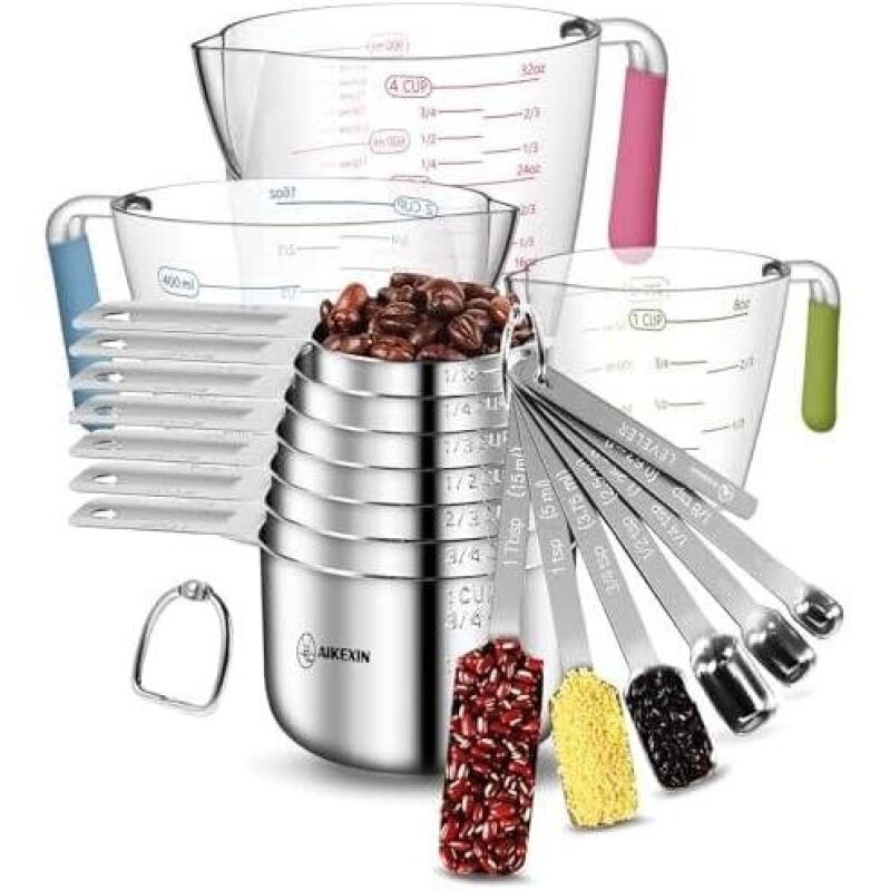 19-Piece Stainless Steel Measuring Cup Set - 50% Discount