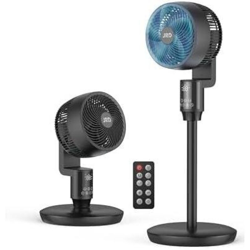 JRD 19-38 Inch Adjustable Standing Fan with Remote Control - 50% Off