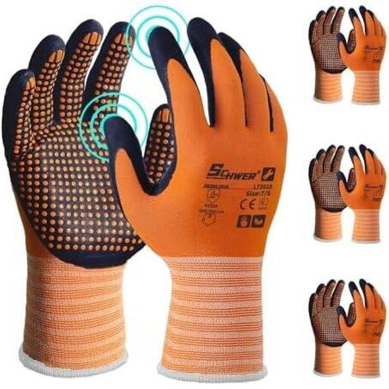 Schwer 3/6/12 Pairs Safety Work Gloves MicroFoam Nitrile Coated 50%OFF