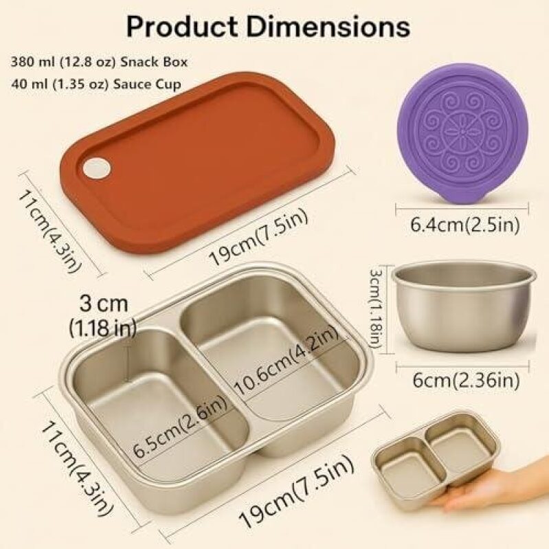 Stainless Steel Double Compartment Leak-Proof Bento Box - 50% OFF