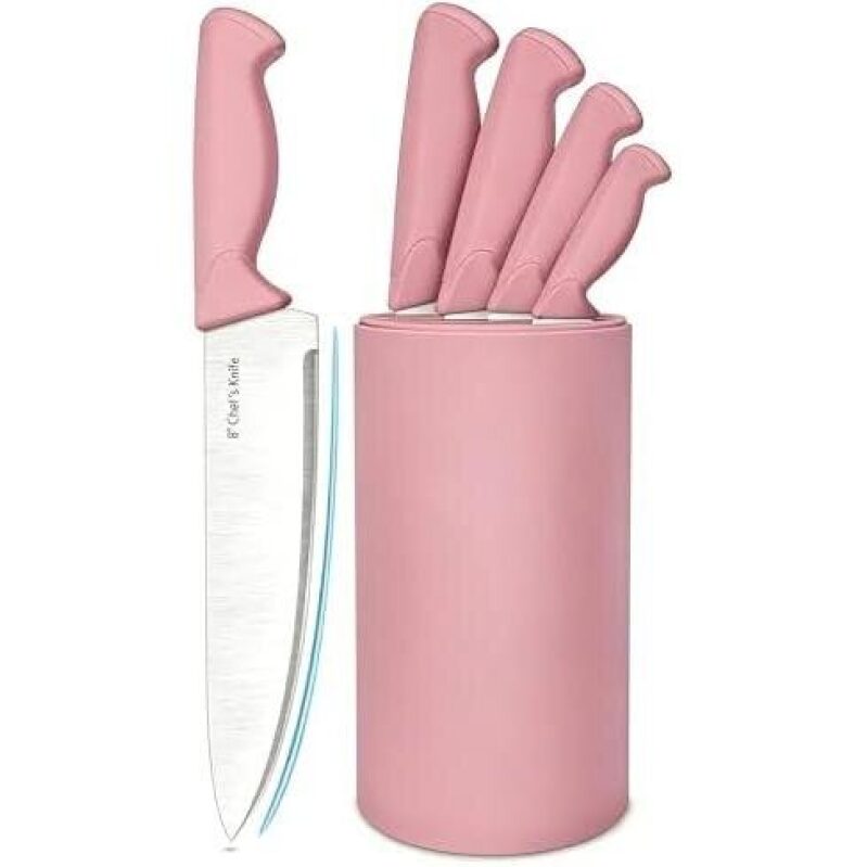 High-Quality High Carbon Steel Knife Set with Block - 60% Off