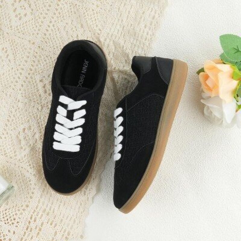 Classic Black Non-Slip Comfort Skate Shoes for Women