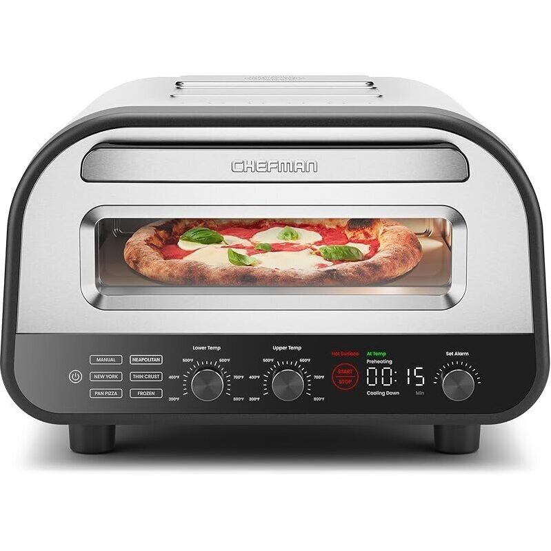 Chefman Indoor Pizza Oven with 5 Touchscreen Presets - Perfect for Home Pizza Lovers
