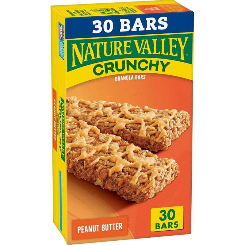 30ct Nature Valley Crunchy Granola Bars Peanut Butter - Healthy Snacking Made Easy