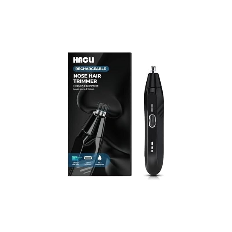 HACLI Nose Hair Trimmer with Powerful 8000RPM Motor