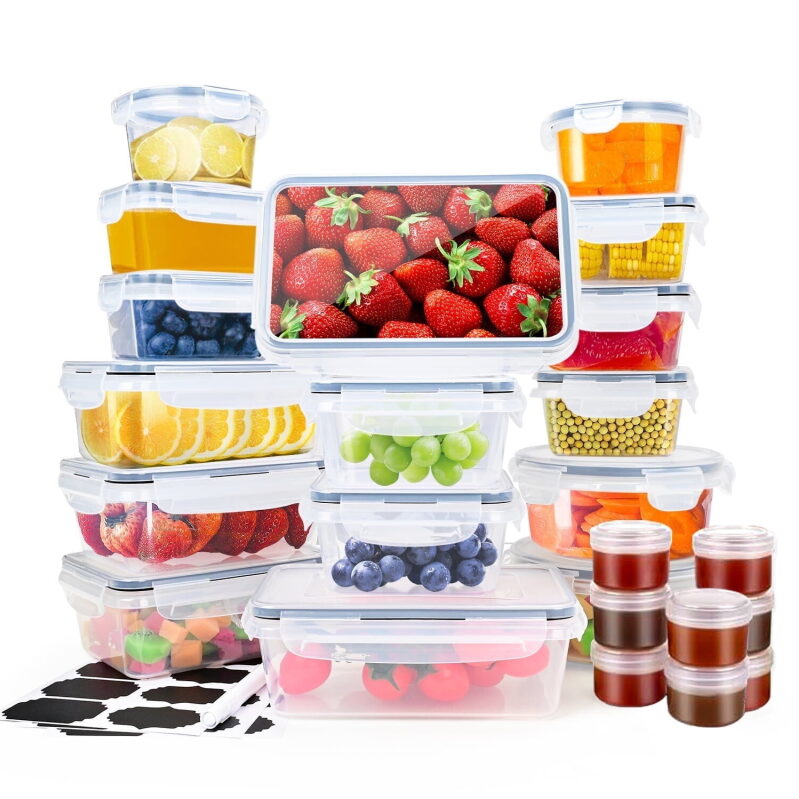 52-Piece Food Storage Containers with Airtight Lids