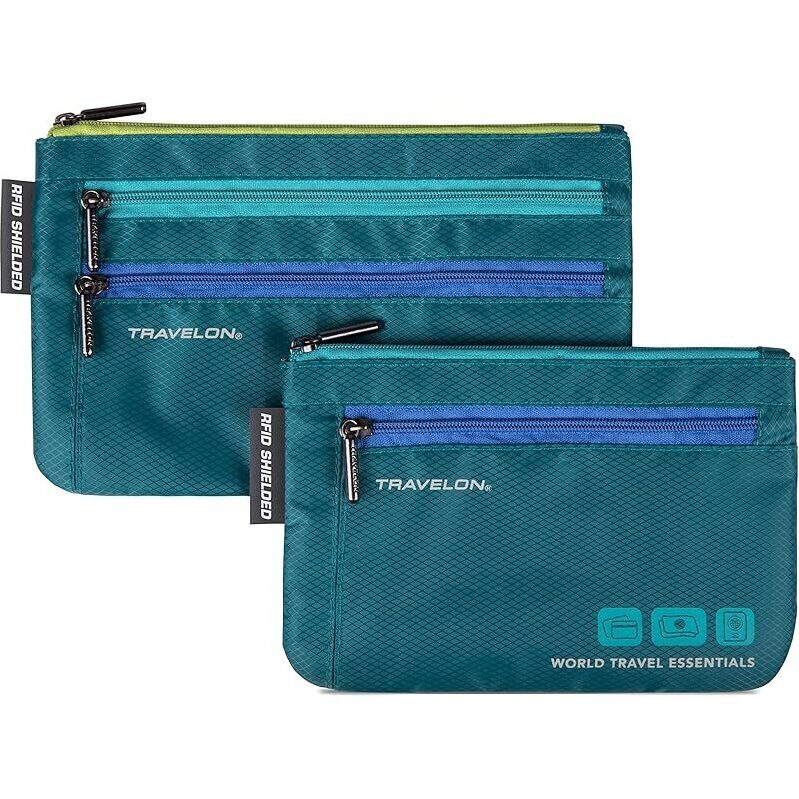 2pk Travelon World Travel Essentials Currency and Passport Organizer