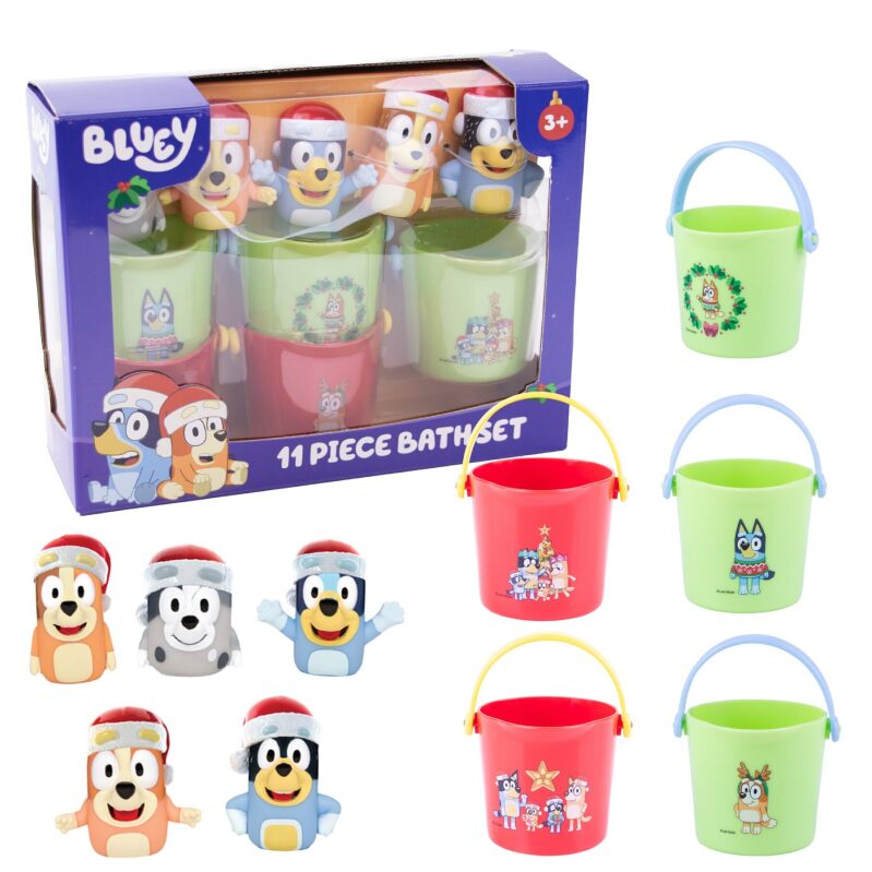 Bluey Holiday 11 Pc Holiday Bath Set - Fun Bath Time Adventure