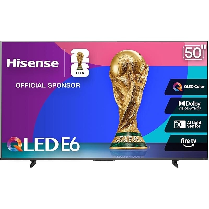 Hisense 50E6QF 50-inch E6 Cinema Series 4K UHD Smart Fire TV - Vibrant Colors & Smart Features