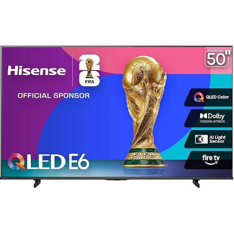 Hisense 50E6QF 50-inch E6 Cinema Series 4K UHD Smart Fire TV - Vibrant Colors & Smart Features