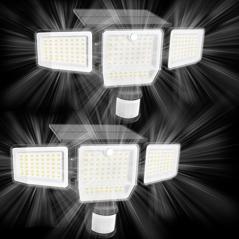 Brighten Your Outdoors with Szpower 4-Head 1600sq ft Solar Lights 2-Pack