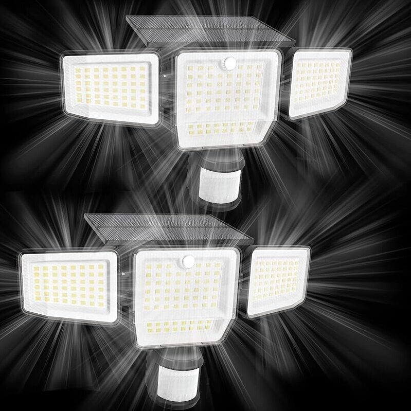 Brighten Your Outdoors with Szpower 4-Head 1600sq ft Solar Lights 2-Pack