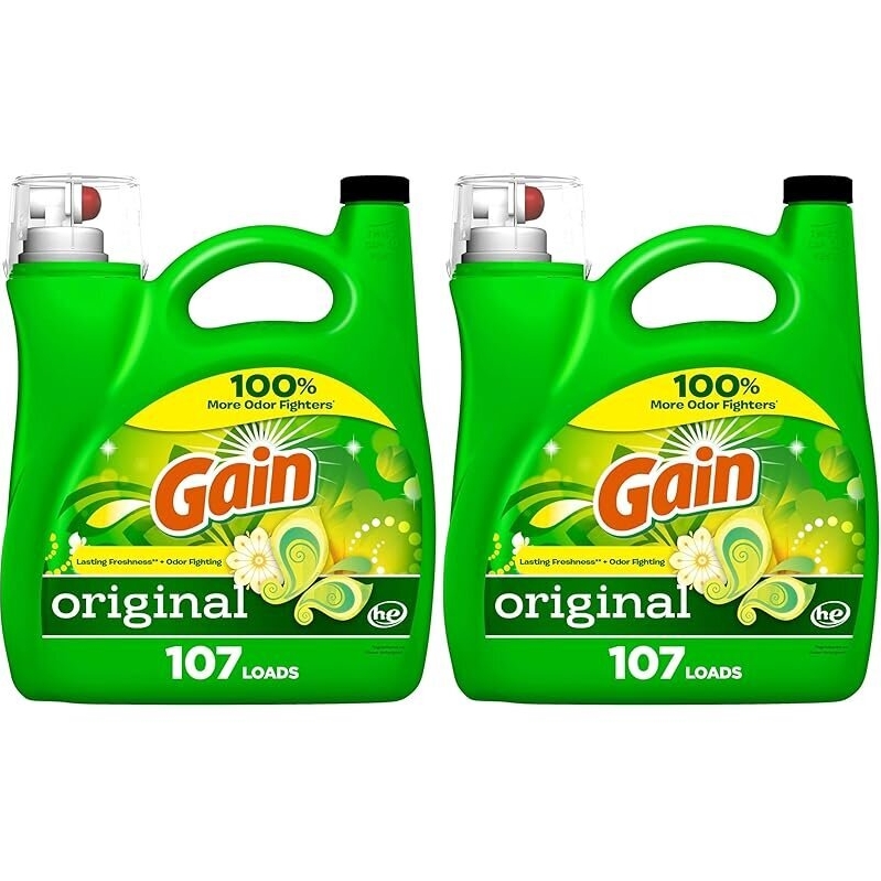 2-Pack Gain Liquid Laundry Detergent, Original Scent, 154oz