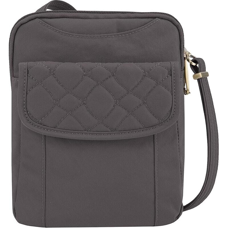 Travelon Anti-Theft Signature Quilted Slim Pouch - Secure & Stylish Travel Companion