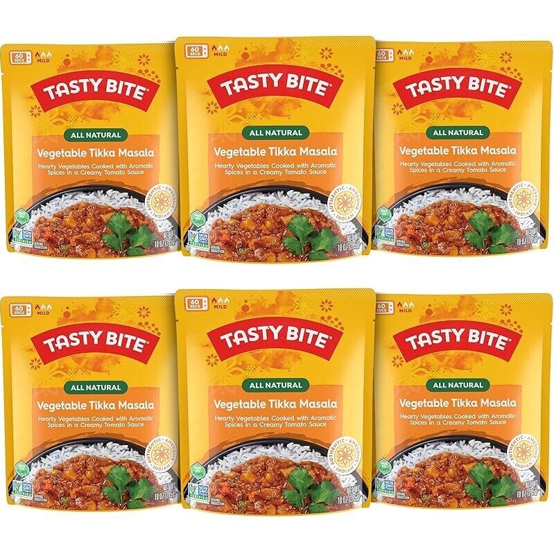 6-Pack Tasty Bite Vegetable Tikka Masala 10oz