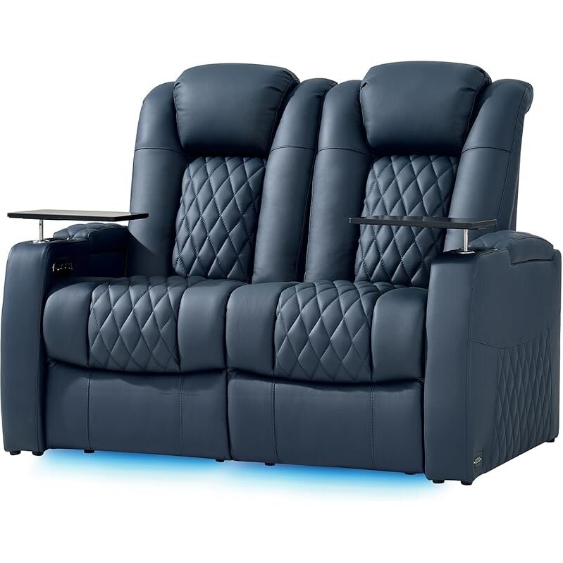 Comfiroom Classic Series Leather Loveseat for Ultimate Home Theater Experience
