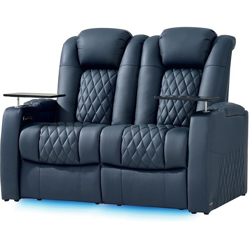 Comfiroom Classic Series Leather Loveseat for Ultimate Home Theater Experience
