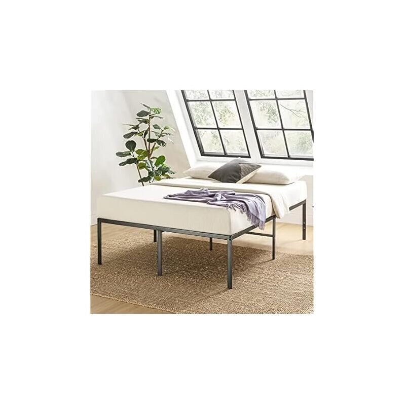 Best Price 14-Inch Metal Platform Twin Bed - Durable and Noise-Free