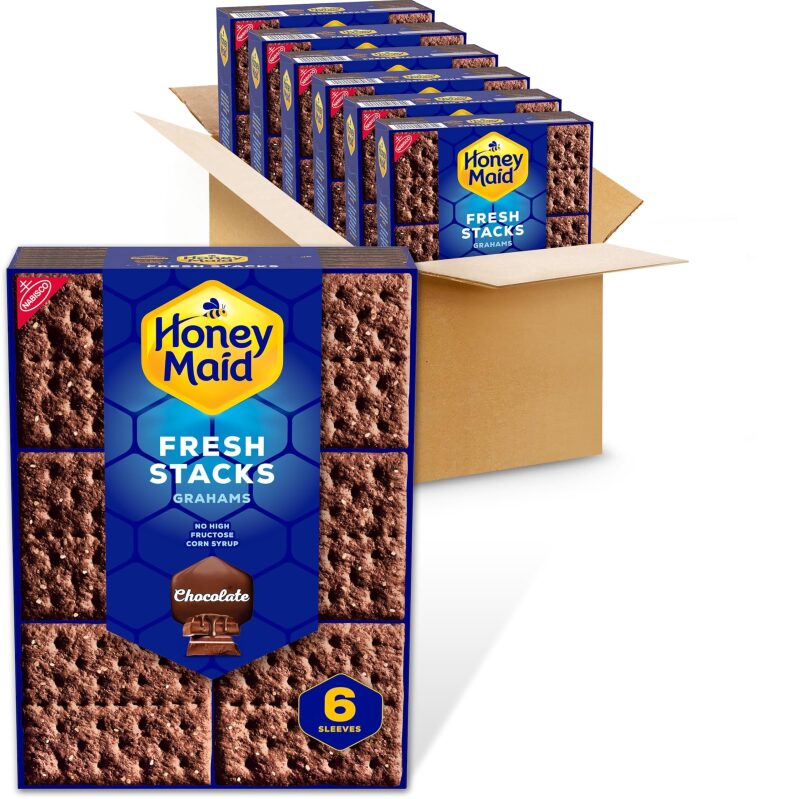 6-Pack Honey Maid Fresh Stacks Chocolate Graham Crackers 12.2oz - Sweet and Savory Snack Deal