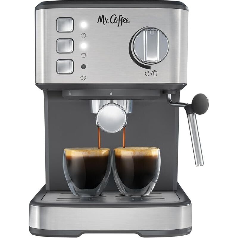 Compact Espresso Maker with Steam Wand