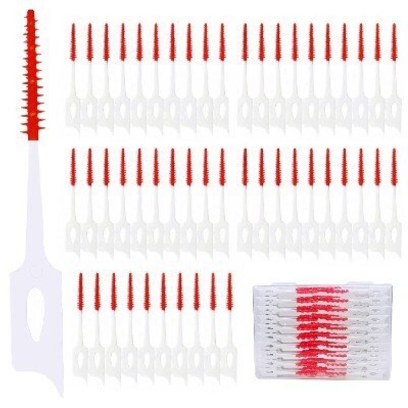 Maoerdental Disposable Silicone Interdental Brushes - 300 Pack