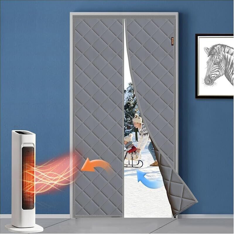 Magnetic Thermal Insulated Door Curtain - Energy-Saving, Noise Reduction