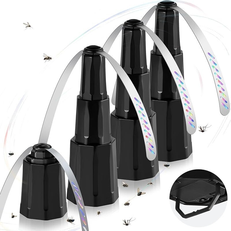 Effective 4-Pack Holographic Blade Fly Repellent Fans