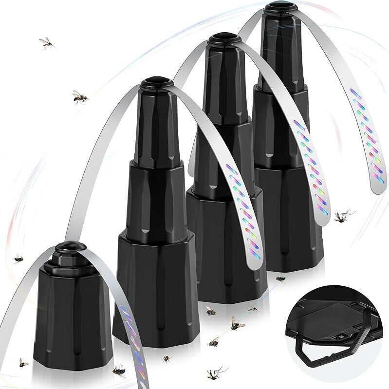Effective 4-Pack Holographic Blade Fly Repellent Fans