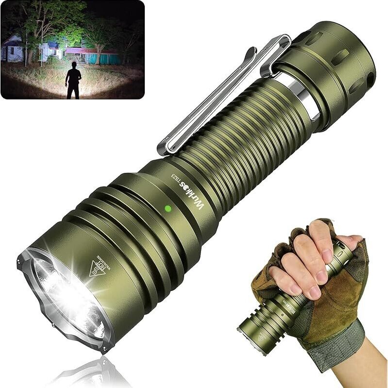Wurkkos TS23 Tactical Flashlight: High-Lumen 5000 LED Flashlight for Outdoor Adventures