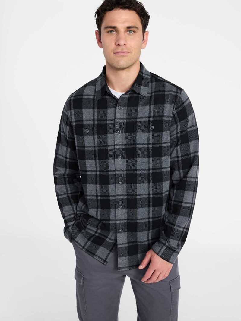George Men's & Big Men's Knit Overshirt with Long Sleeves - Stylish & Warm Layering