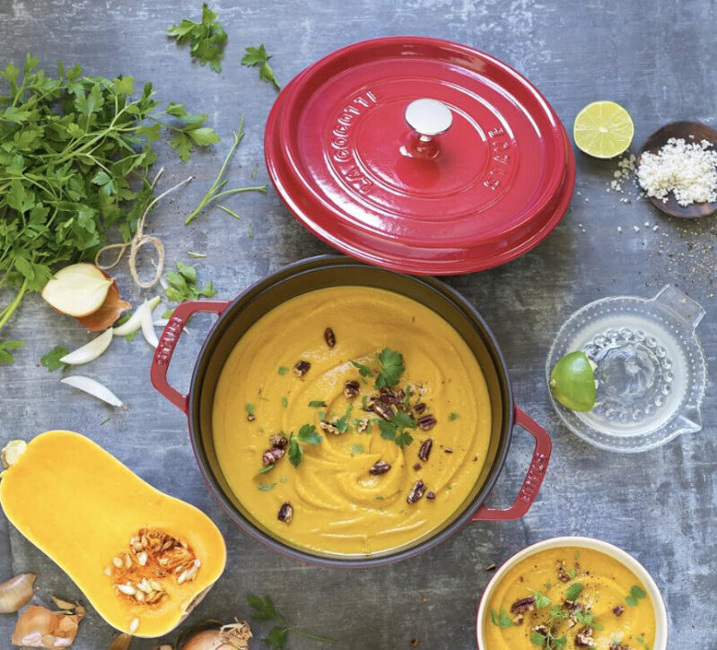 Staub Enameled Cast Iron Dutch Oven - 4Qt Red