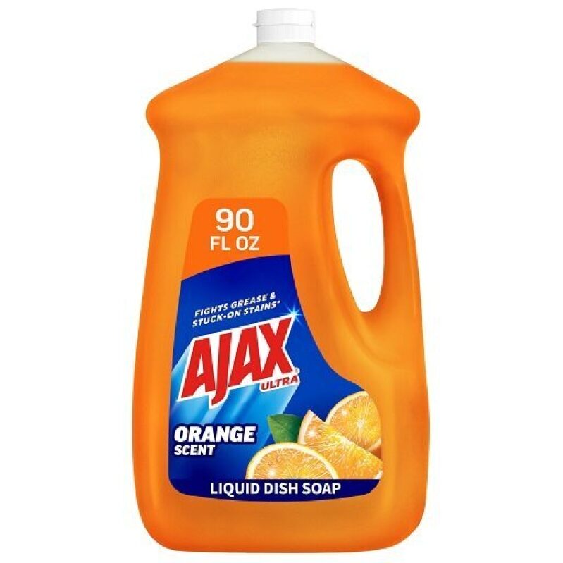 AJAX Ultra Orange Scent Liquid Dish Soap, 90 oz - Deep Clean & Save