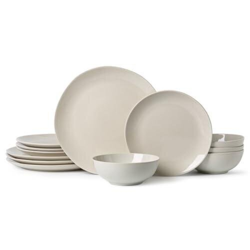 Elegant 12-Piece Stoneware Dinnerware Set - 50% Discount