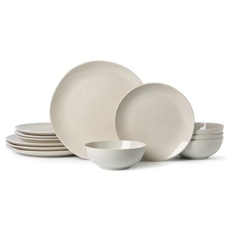 Elegant 12-Piece Stoneware Dinnerware Set - 50% Discount