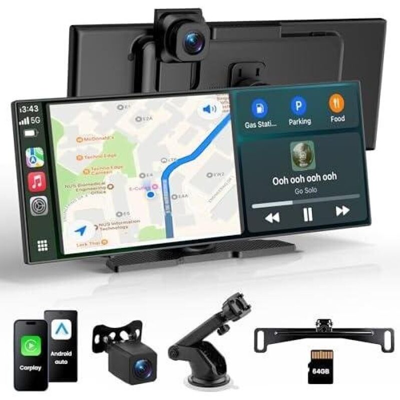 11.5-inch Wireless Car Display with Dual Cameras - 50% Discount