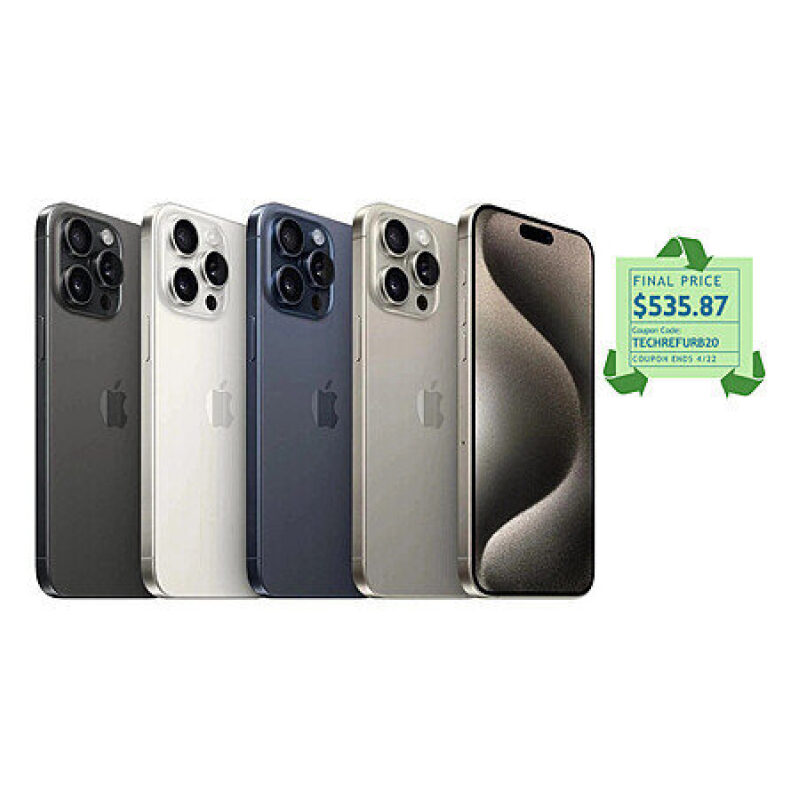 Unlocked 256GB Apple iPhone 15 Pro Max - Great Value Refurbished