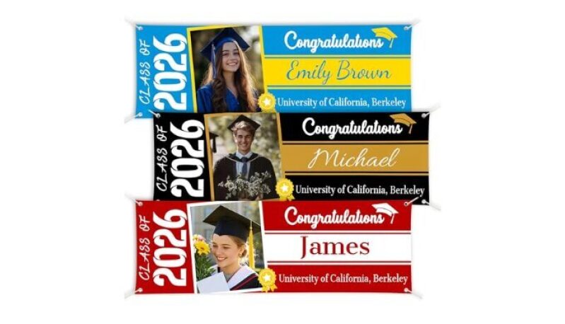 Custom Graduation Banner 2026 - Personalized Photo Backdrop