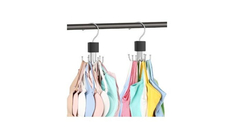 2 Pack Tank Top Hangers - Maximize Closet Space with 360° Rotatable Metal Hangers