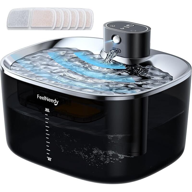 FeelNeedy Wireless Cat Water Fountain 4L - Smart, Hassle-Free Hydration for Cats