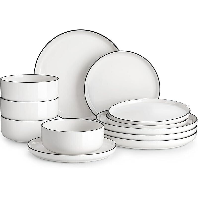 Elevate Dining with Malacasa's Premium Porcelain Dinnerware Set for 4