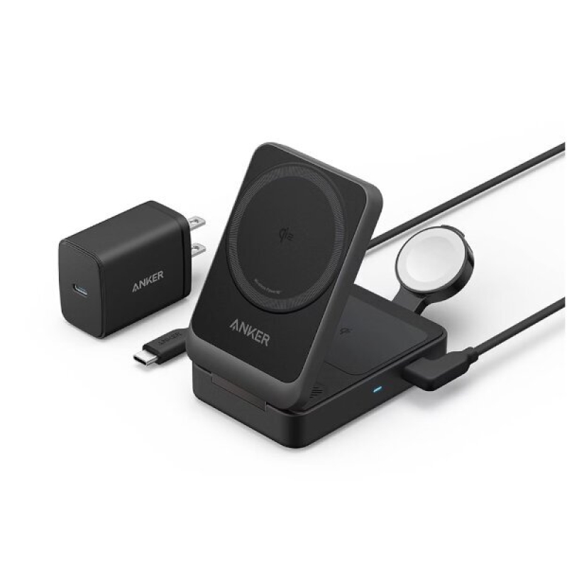 Anker 3-in-1 Qi2 MagGo Portable Charger - Smart Charging Solution
