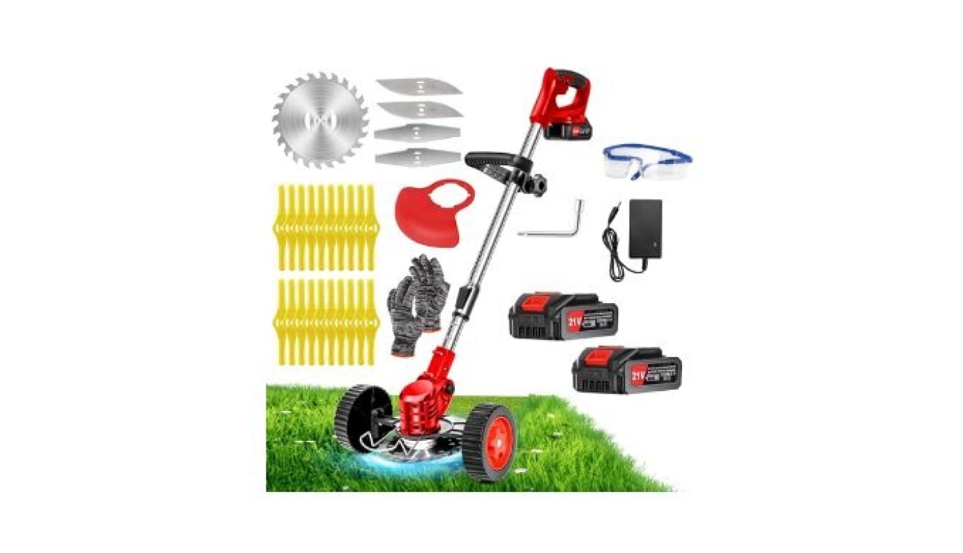Powerful Cordless Weed Wacker - 21V Electric Grass Trimmer