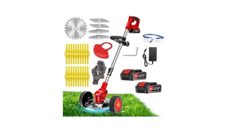 Powerful Cordless Weed Wacker - 21V Electric Grass Trimmer