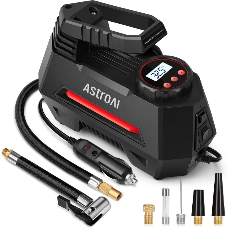 AstroAI Tire Inflator: Portable Air Compressor for Cars, Bikes & More