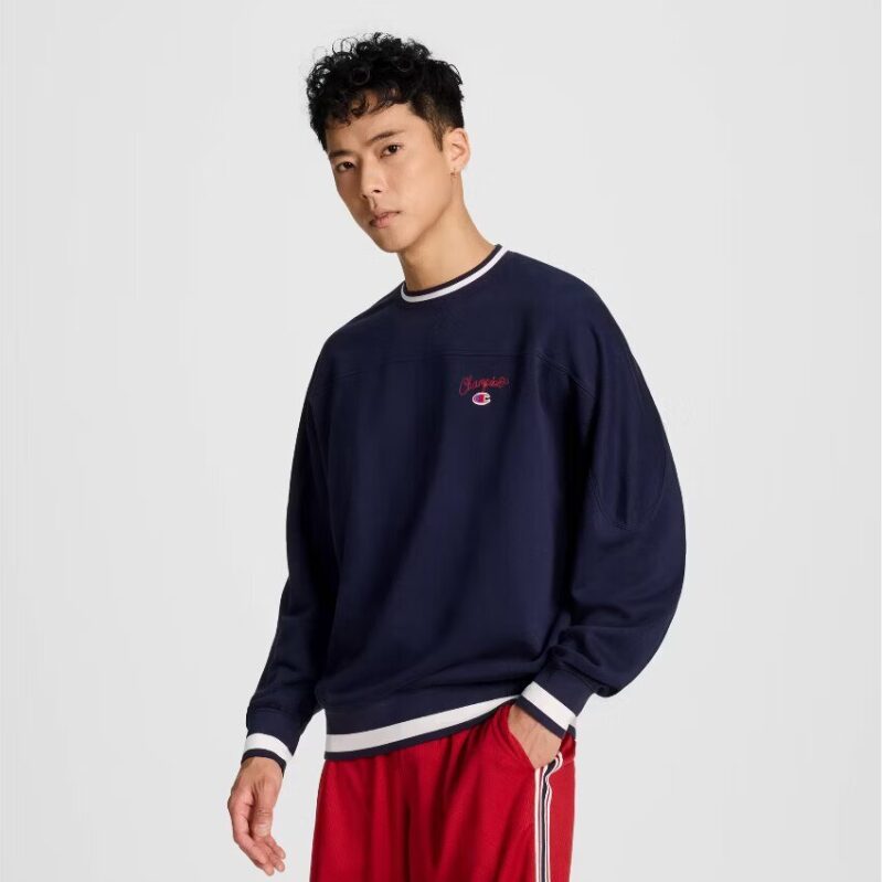 Champion Men's University Small Script Sweatshirt - Collegiate Style at Its Best